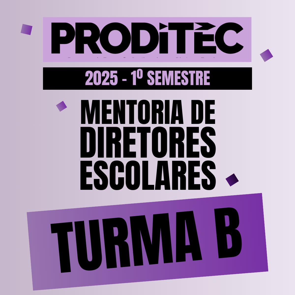 [PRODITEC - TURMA B] Curso de Aperfeiçoamento em Mentoria de Diretores Escolares (2025/1)